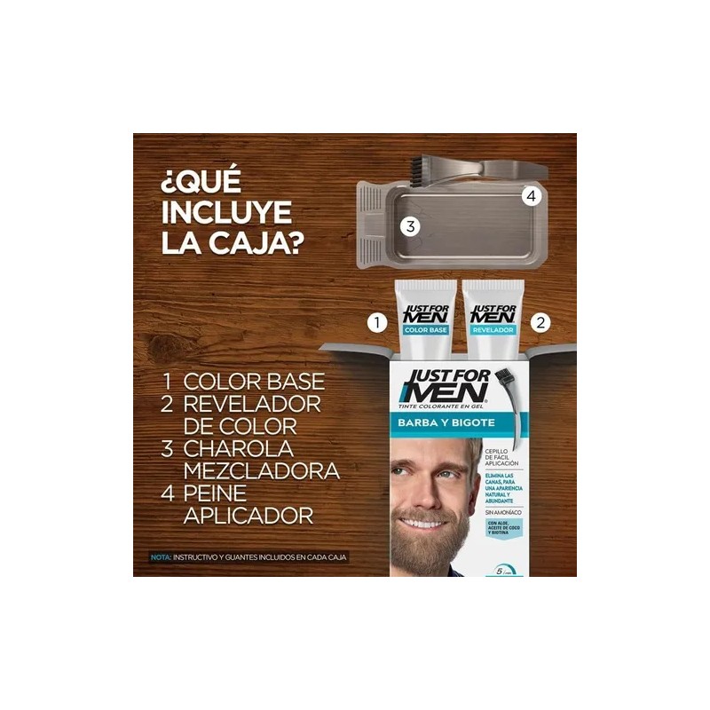 Tinte Just For Men Barba Y Bigote Castaño Claro (b-25)
