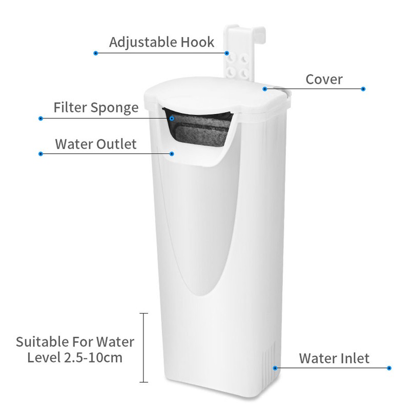 Small Water Filter For Turtle Tank 3w For Water Level