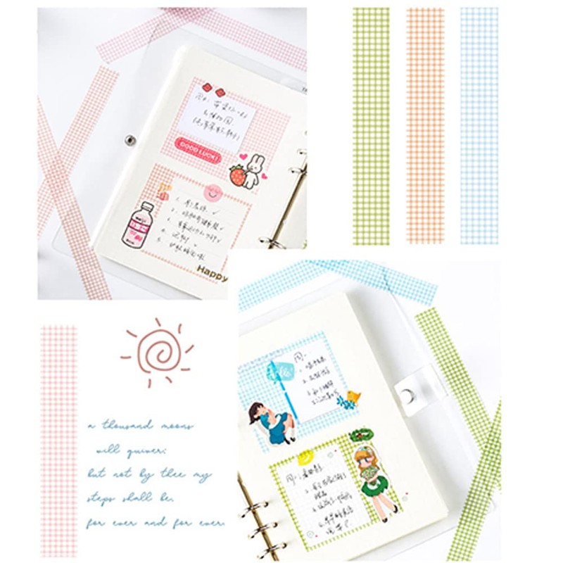 MinniLove Masking Tape, Washi Paper, 16 Types, Sticker Tape, Cute,