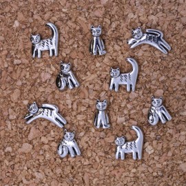 Cat Pushpins - Silver Finish