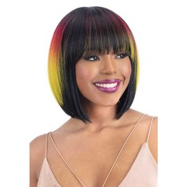 Free Tress Shake N Go Legacy Human Hair Blend Wig Victoria (1B OFF BLACK)