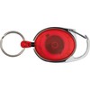 10 Pcs Pass Holder Red Transparent with Key Ring Badge