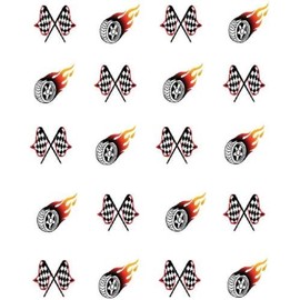 Checkered Flags/Racing Waterslide Nail Art Decals