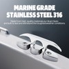 Pacify 2 Pack Folding Boat Cleats 316 Stainless Steel 4.5/5/6