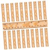 Operitacx Students and Adults 20pcs Straight Measuring Rulers Wooden Engineering