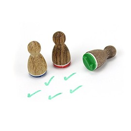 Stemplino® Mini Stamp with Hook Motif, 12 mm Diameter, Wooden Stamp, Children's Stamp, Bullet Journal Stamp Hook Stamp