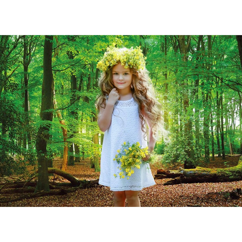 AIIKES 10x8ft Green Spring Backdrop Jungle Forest Backdrops for Photography