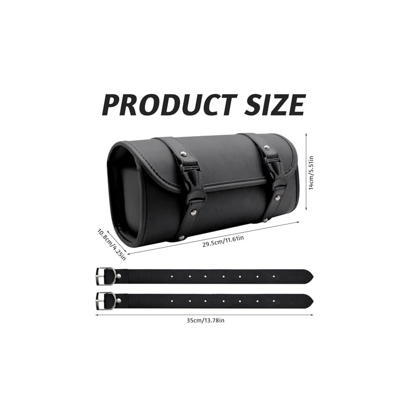 Universal Motorcycle Saddle Bag, Motorcycle Tool Bag, PU Leather Waterproof