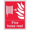 V Safety 13004AN-S'Fire Hose Reel' Sign, Portrait, 150 mm x 200 mm (Pack of 3)
