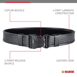 BIANCHI 7980 Duty Belt with Tri-Release Buckle, 2" 40-46 Basket Weave (1017658)