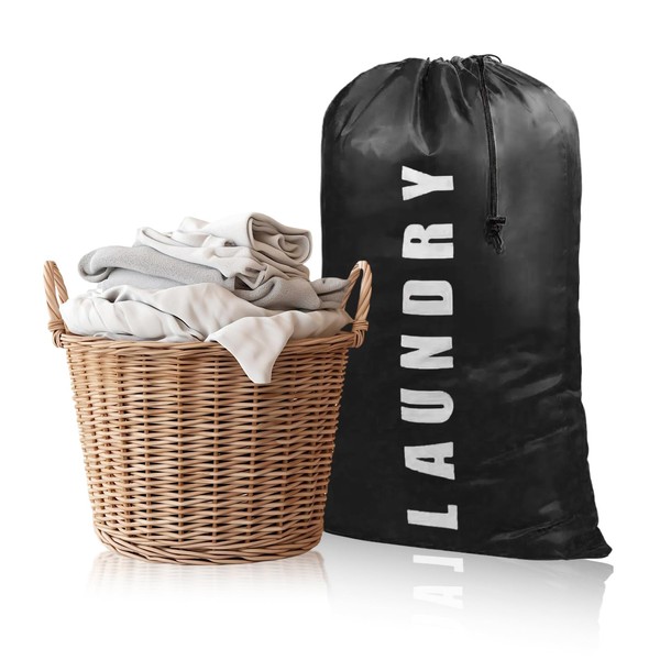 1 Pack Upgrade Extra Large Travel Laundry Bag with Drawstring，24"