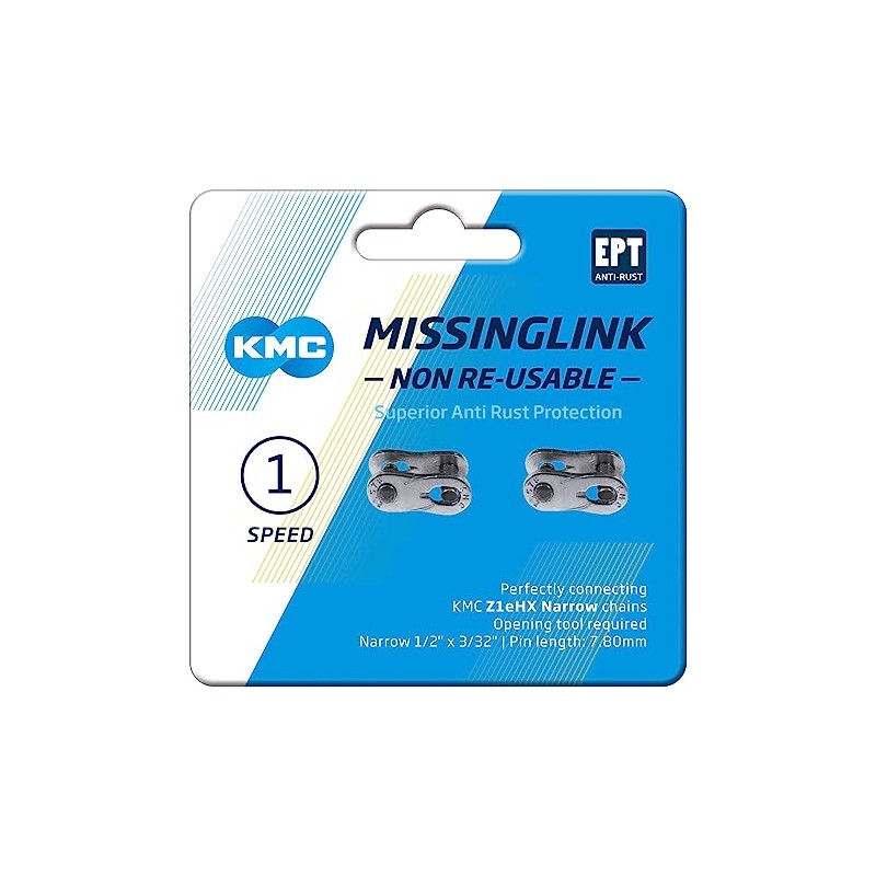 KMC Unisex Adult Chain Link Z1eHX Narrow EPT Silver