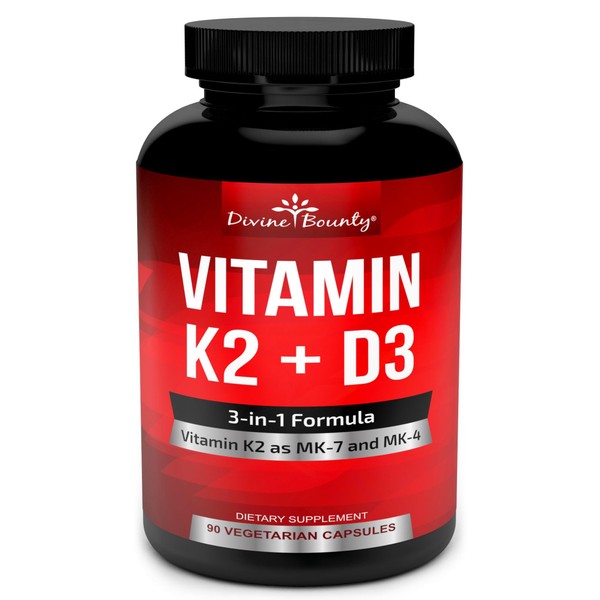 Vitamin K2 (MK7 & MK4) with D3 Supplement - Vitamin