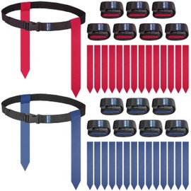 Flag Football Belts, Flags for Flag Football Set 14 Player, Flag Football for Kids Adults and Youth Training Equipment (Red and Blue)
