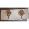 BPOE Elks New Ladies Rhinestone Clip Earring Gold tone Look!