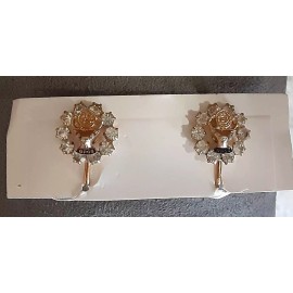 BPOE Elks New Ladies Rhinestone Clip Earring Gold tone Look!