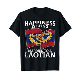 Laotian Marriage Laos Married Heritage Wedding Flag Roots T-Shirt