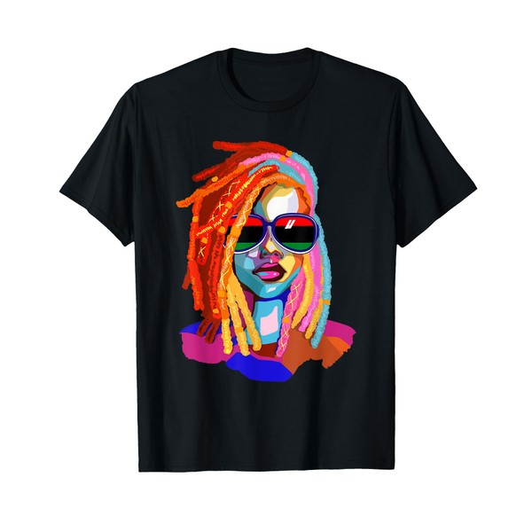 Afro Woman Black Queen Art Black History Juneteenth T-Shirt