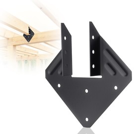 Hurricane Ties for Rafter 24 Pack 16-Gauge Hurricane Straps Brackets Hot Dip Galvanized Powder Coating Hurricane Clips Joist Hangers for 2X Deck Joists (Black, 24 Pack)