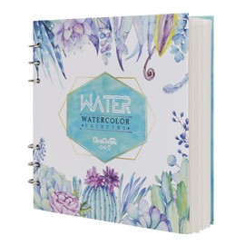 Artist Watercolor Paper Sketch Book Spiral Loose-Leaf Notebook with Thick Acid Free Paper Cold Pressed Refillable Notebook Art Painting Drawing Sketching Pad for Watercolour and Mixed Media