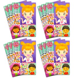 1000+ Make a Face Stickers Funny Friends 5" x 7" Bulk Party Favors - 12 Pc Classroom Rewards Goodie Bag Stuffer Sticker Face Crafts - Silly Faces Create-a-Face Party Supplies Decorations