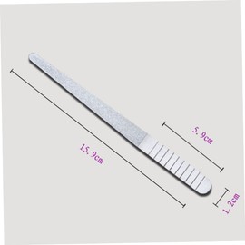 Baluue 6pcs Stainless Steel Double-sided Nail Files for Manicure and Pedicure Nail Art Grinding Tools for Polishing Natural and False