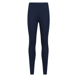 Mountain Warehouse Talus Women Thermal Baselayer Pants - Lightweight, Breathable & Quick Drying Ladies Leggings - for Travel, Hiking, Camping, Skiing, Snowboard Navy Women's Size 10