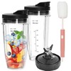 2025 Upgrade 2 * 24oz Ninja Blender Cups Replacement with