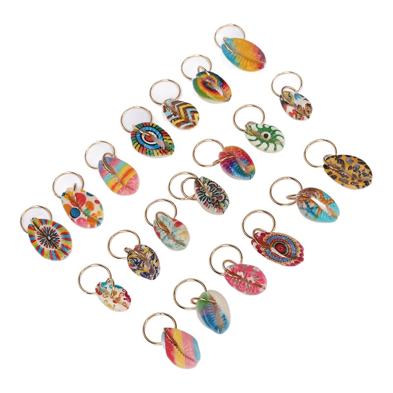 20pcs Shell Dreadlocks Ring DIY Cute Exqusite Hair Braiding Pendant
