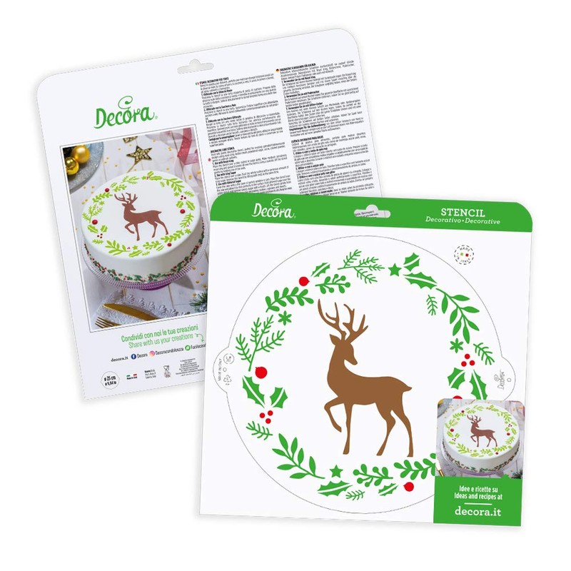 Decora 9270976 Stencil Reindeer Diameter 25 cm Plastic