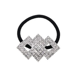 FXQHAN Fashion Bling Crystal Rhinestone Hair Ties Hair Bands Hair Ropes Hair Elastics Hair Circles Scrunchies Hair Accessories Headband for Women Girls (Silver Butterfly)