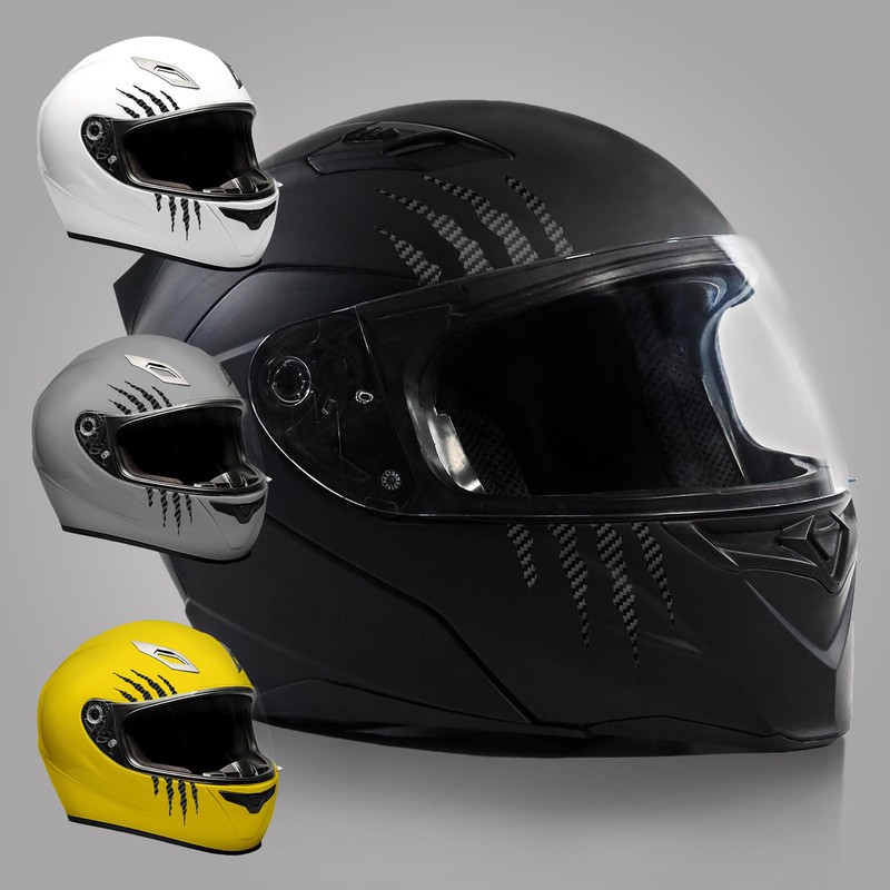 Finest Folia K173 Motorcycle Helmet Scratch Stickers, Set of 2,