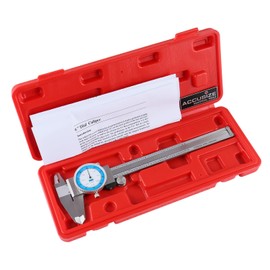 Accusize Industrial Tools 0-6'' by 0.001'' /1/64'' Stainless Steel Fractional Dial Caliper, P132-2150