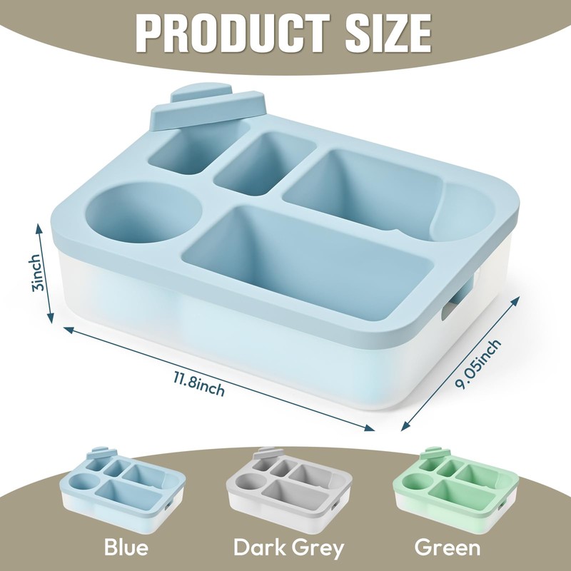 Weeme Couch Cup Holder Tray with Rotating Phone Stand &
