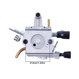 Gubeter Carburetor Pulley Recoil Starter Kit for Stihl Fs120 Fs250 Fs200 Fs350 Fs300 Trimmer, Recoil Starter 4134 080 2101, Carburetor 4134 120 0603, Ignition Coil 4134 120 0603