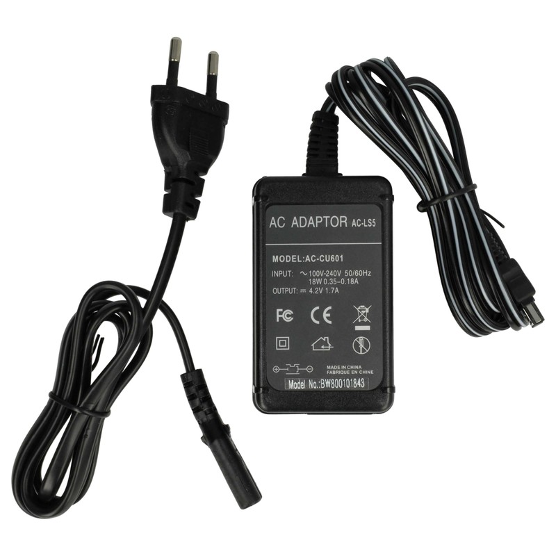 vhbw CAMERA ADPATER CHARGER suitable for SONY Cybershot DSC-TX9, DSC-TX10,