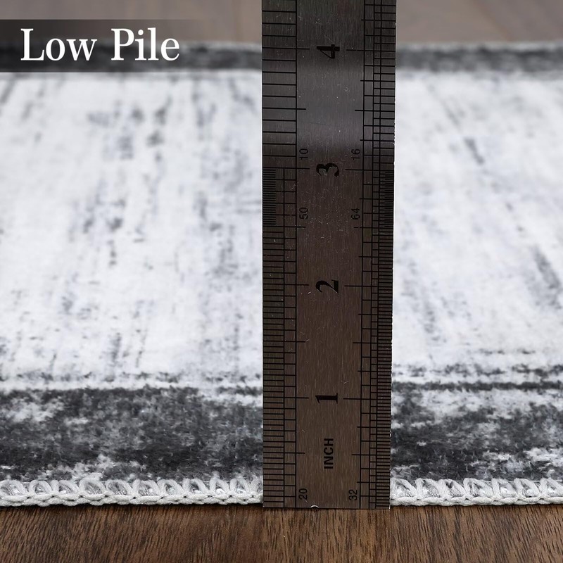WESTLOOM Bordered Modern 8x10 Rug Machine Washable Area Rug Non-Slip