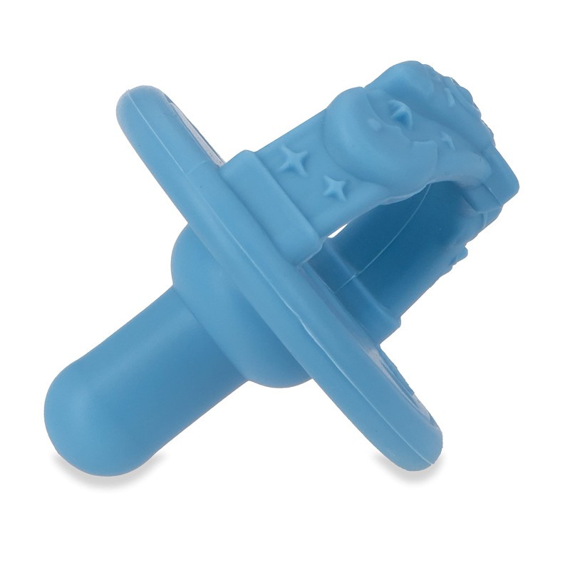 Nuby 3-D Sili Soother Pacifiers with Soft Handle and Two