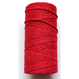 CaPiSo 100 m Cotton 2 mm Bakers Cord Baker's Cord Gift Ribbon Decoration Ribbon for Garden Home Christmas Crafts Decorating (Red, 100 m)