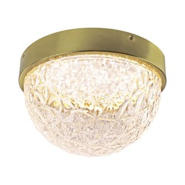 Ultralux 11 Inch Classic Brushed Gold LED Ceiling Light Fixtures, Dimmable Flush Mount LED Ceiling Lamp, 1500 Lumens 3000K, 15W Integrated LED Flush Mount Light, 5 Year Warranty