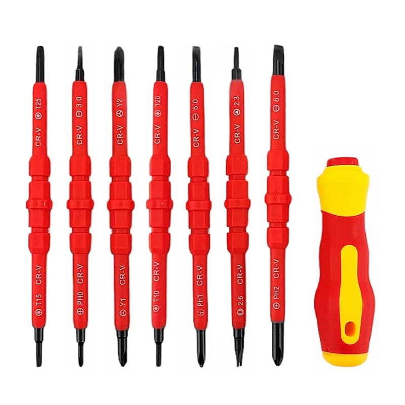 Insulated Screwdriver Set, 14 in 1 Electrician Maintenance Tools Kit,