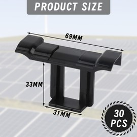 Pack of 30 Solar Panel Water Drain Clips, 35 mm Solar Panel Mud Removal Clip PV Module Water Drain Clips, Solar Module Cleaning Clips, Drainage Clips for Photovoltaic Panel