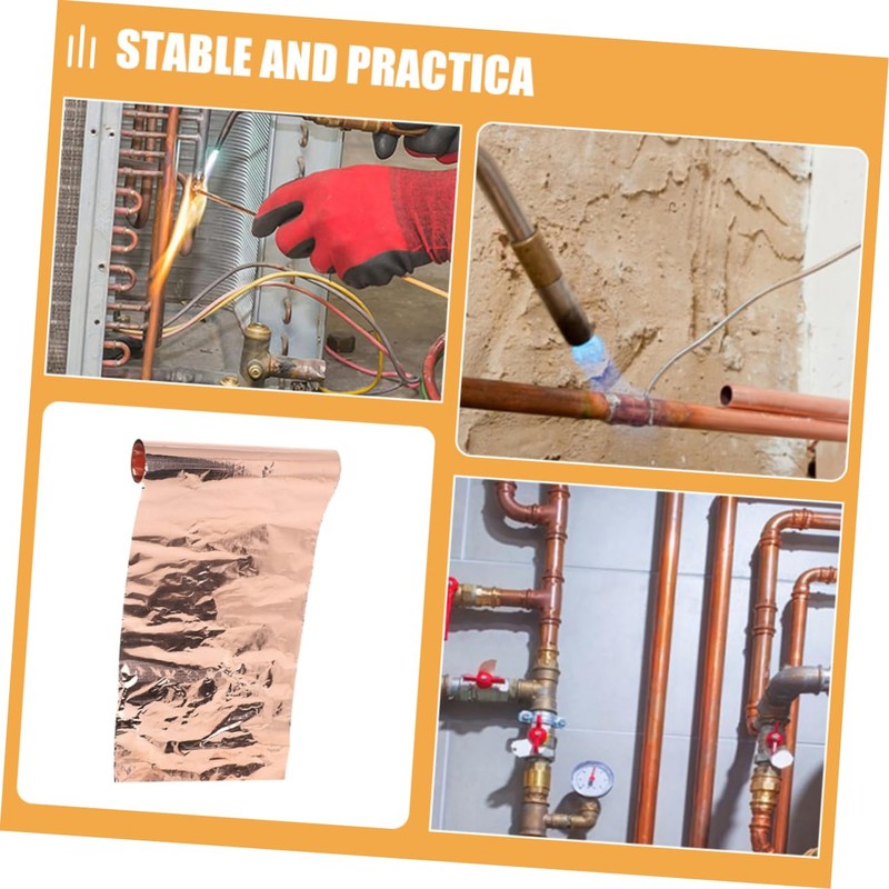 Gatuida 1 Roll Copper Sheet Copper Material for Crafting and