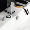 DEAKYNE Sink Overflow Ring Chrome Bathroom Sink Overflow Cover Brass