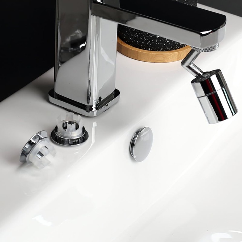 DEAKYNE Sink Overflow Ring Chrome Bathroom Sink Overflow Cover Brass