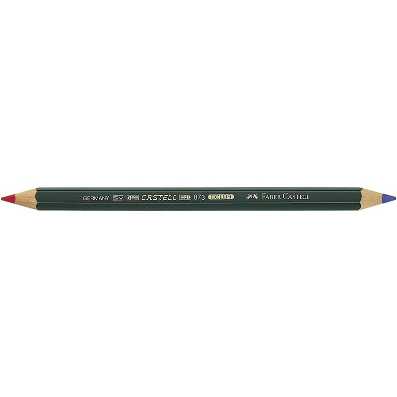 Castell Colour 873 Office Colouring Pencils, Red/Blue, Pack of 6