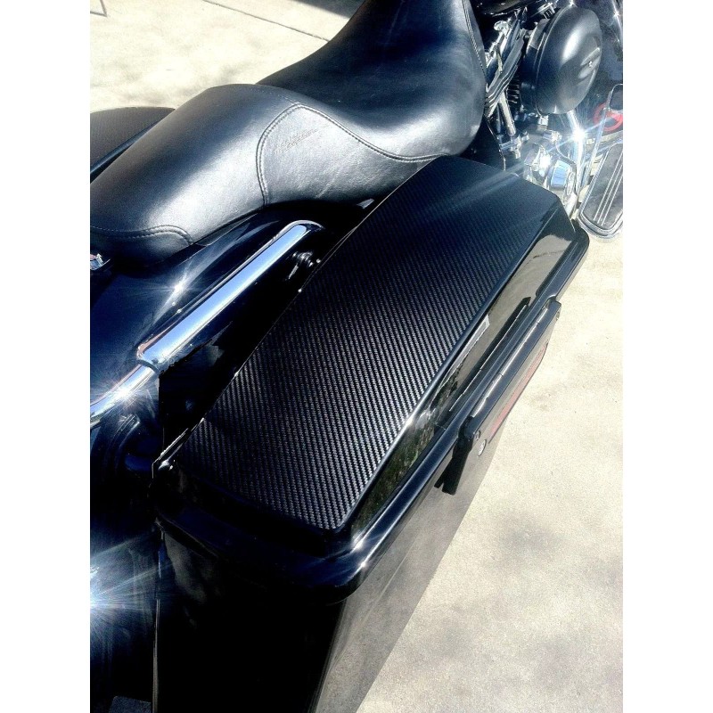 lid skins Black carbon hard bag lid covers Fits 1994-2013