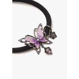 Anna Sui SAMH0366 XV Butterfly Motif Pony, Resin Rubber Glass Metal