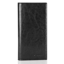 CASMONAL Premium Leather Checkbook Cover for Men and Women Checkbook Holder Wallet RFID Blocking