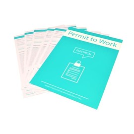 Electrical Permit To Work Forms 3 Parts - Original/2 Carbon Copies Card Backing for Seperating Pack Of 10